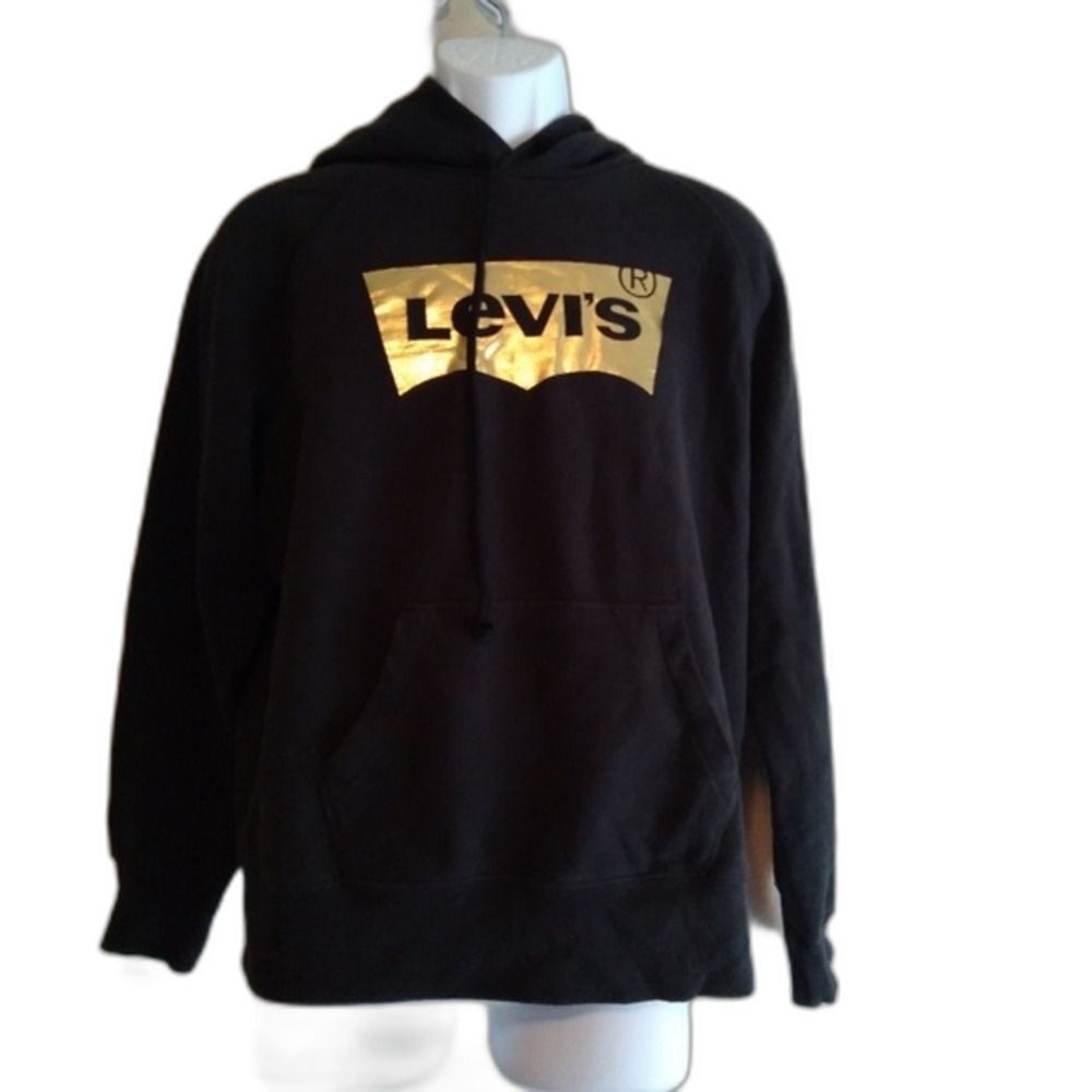 Levi's Medium Black Hooded Sweatshirt NWT